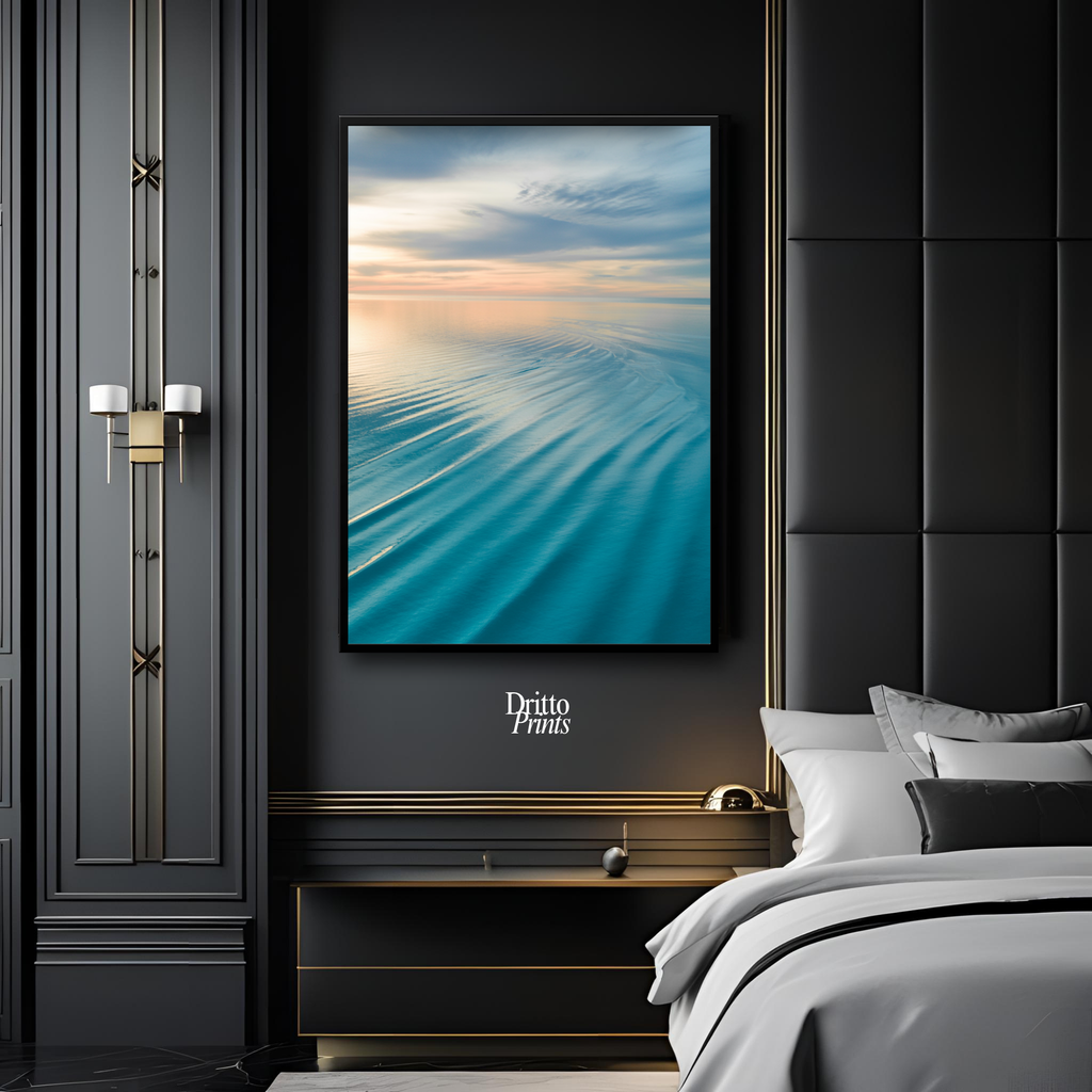 (FD16) Ocean in Pastel - Framed matte paper poster