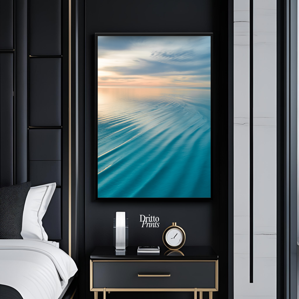(FD16) Ocean in Pastel - Framed matte paper poster