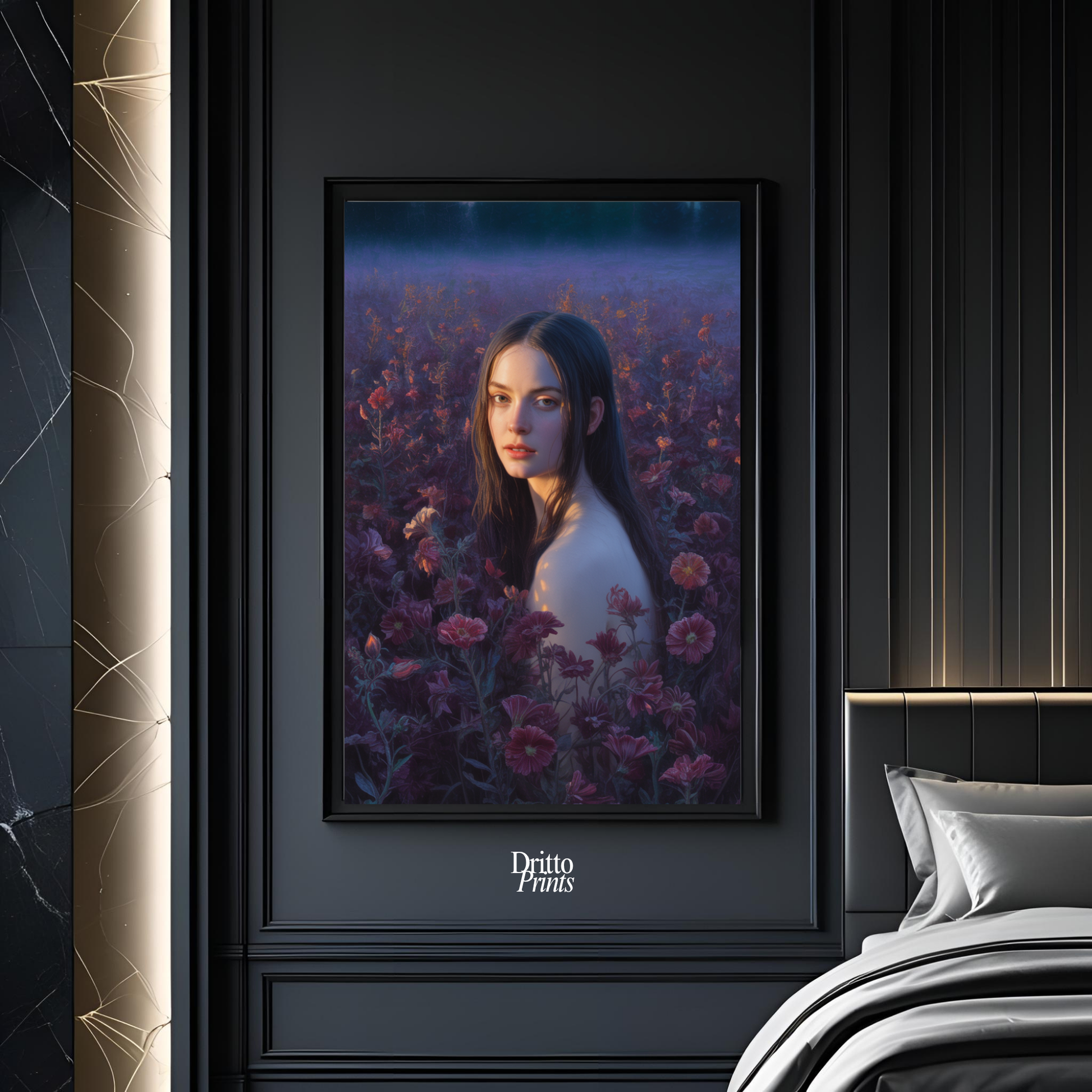 (FD21) Eclipsed in Bloom - Framed matte paper poster
