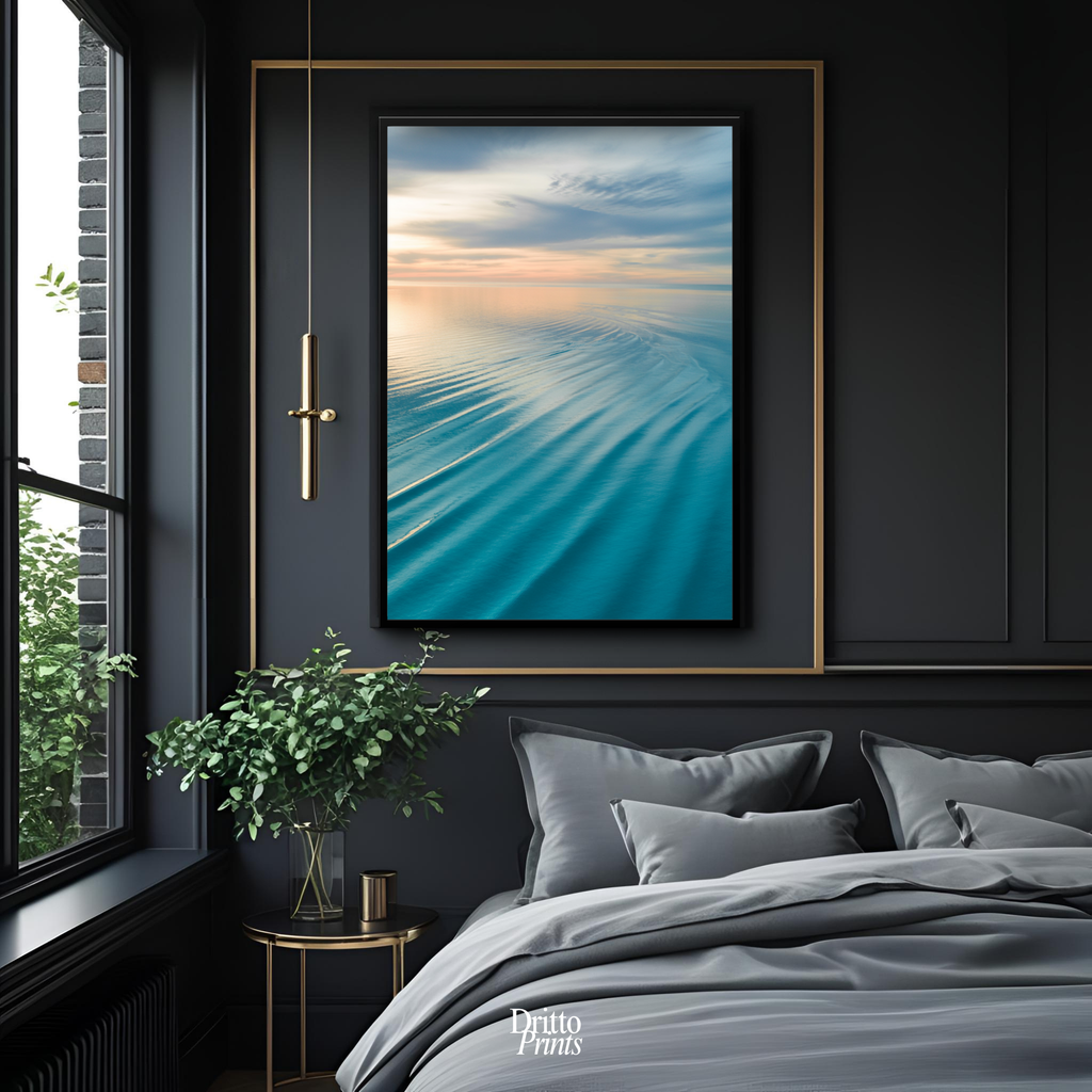 (FD16) Ocean in Pastel - Framed matte paper poster