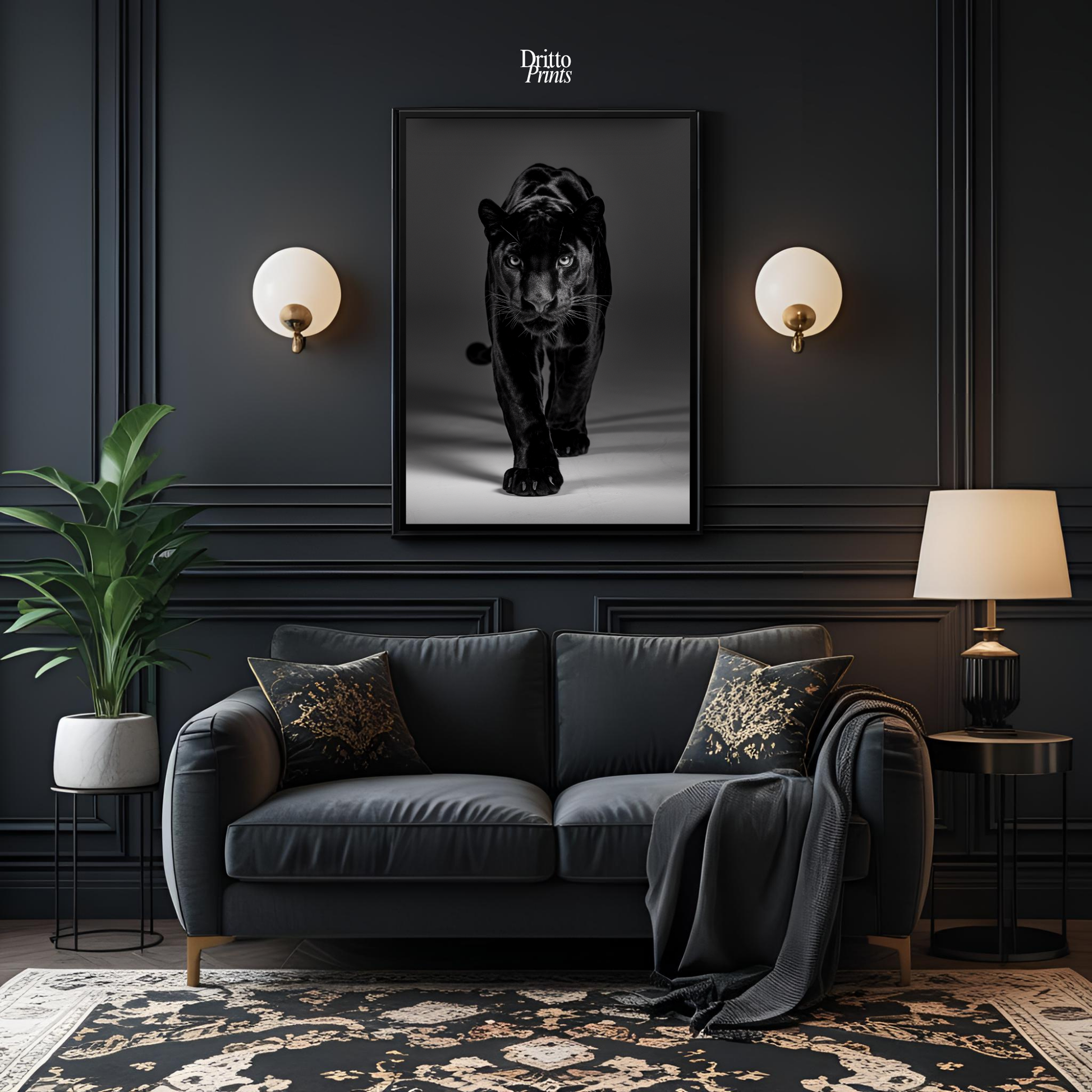 (FD7) Eyes of the Hunt - Framed matte paper poster