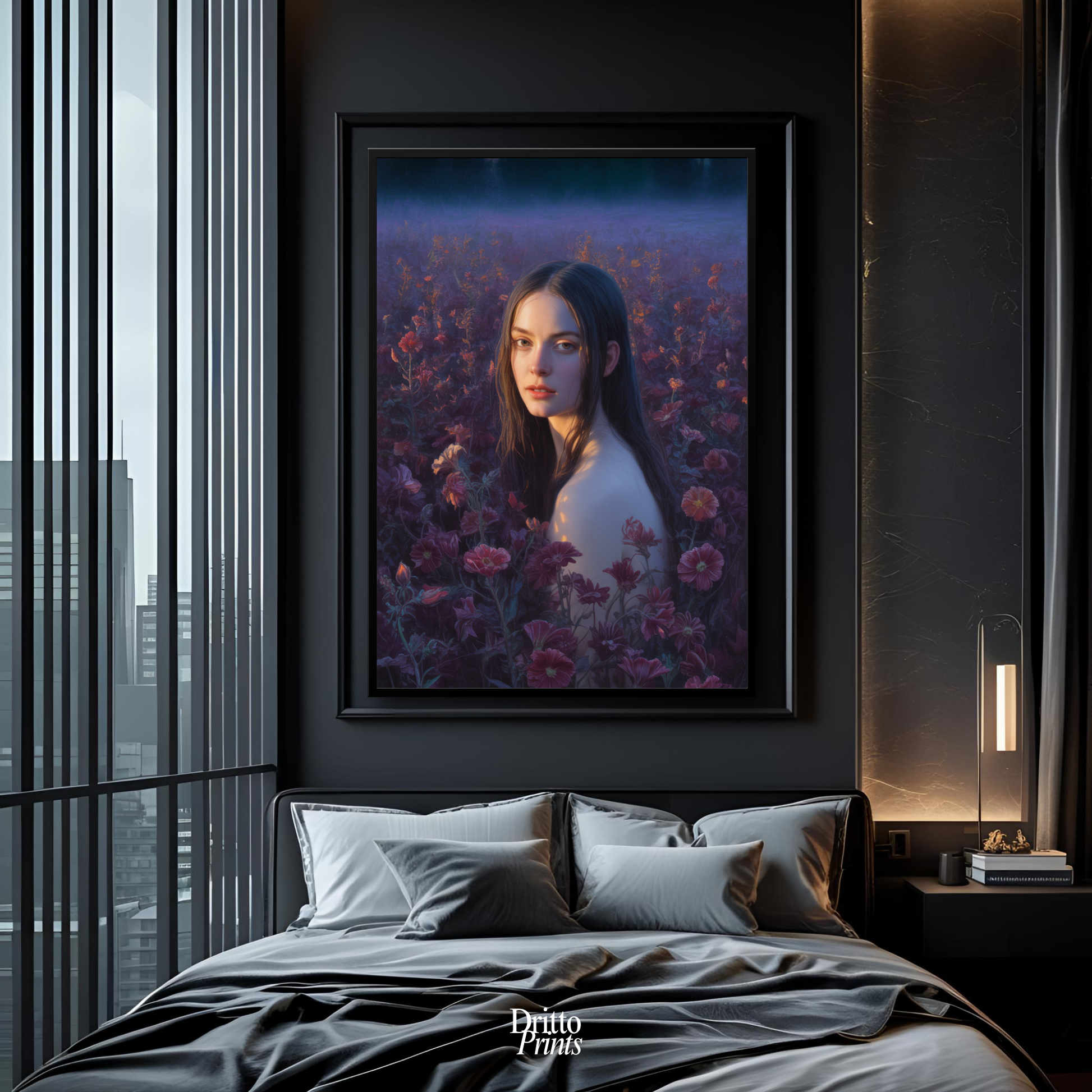 (FD21) Eclipsed in Bloom - Framed matte paper poster