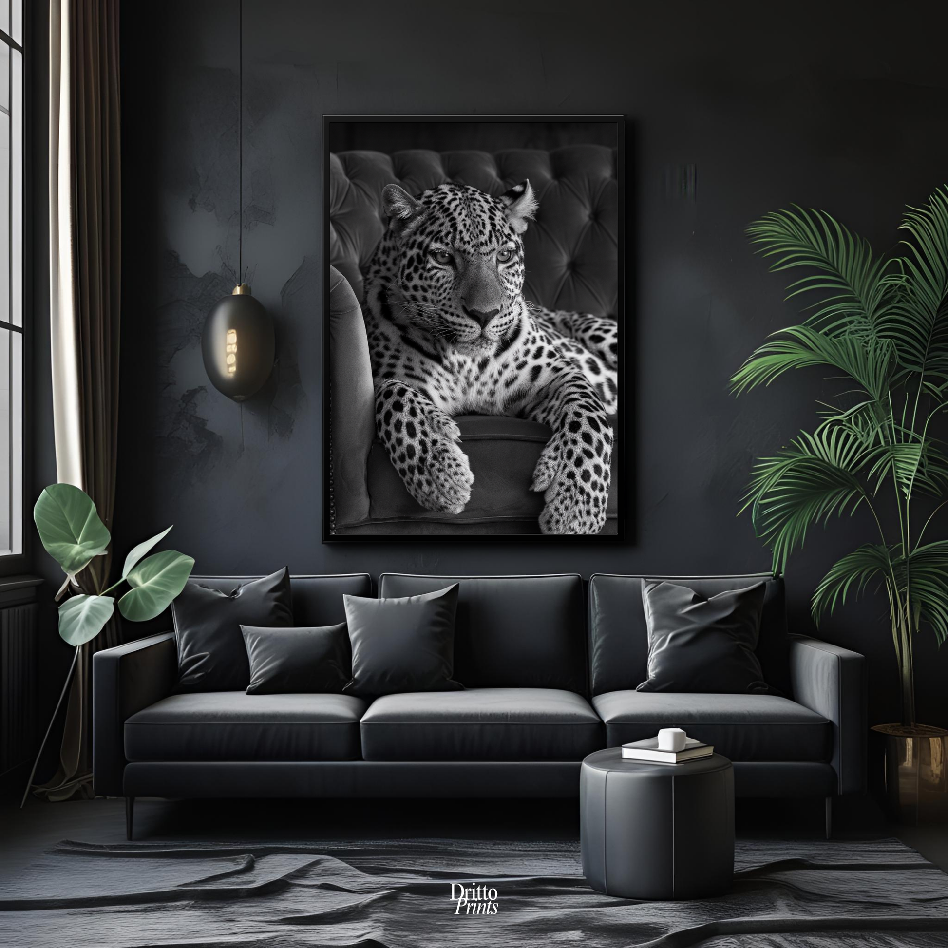 (FD8) The Silent Leopard - Framed matte paper poster