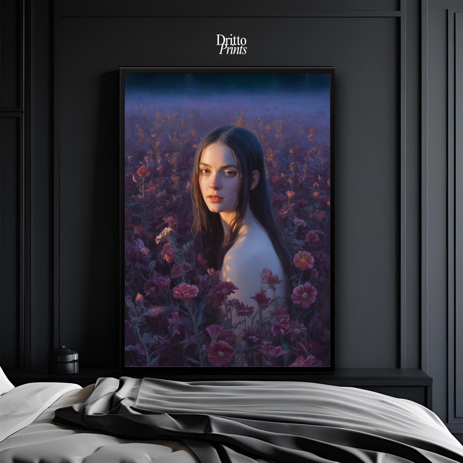 (FD21) Eclipsed in Bloom - Framed matte paper poster