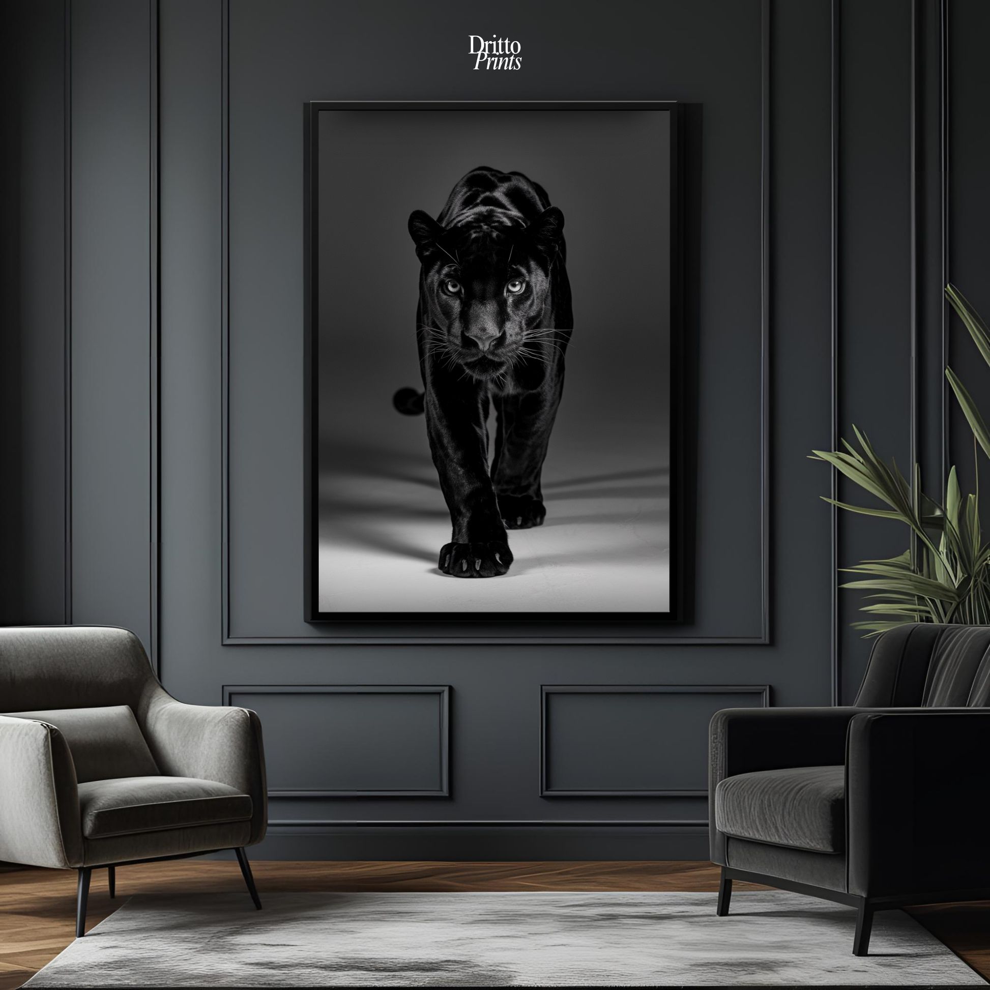 (FD7) Eyes of the Hunt - Framed matte paper poster