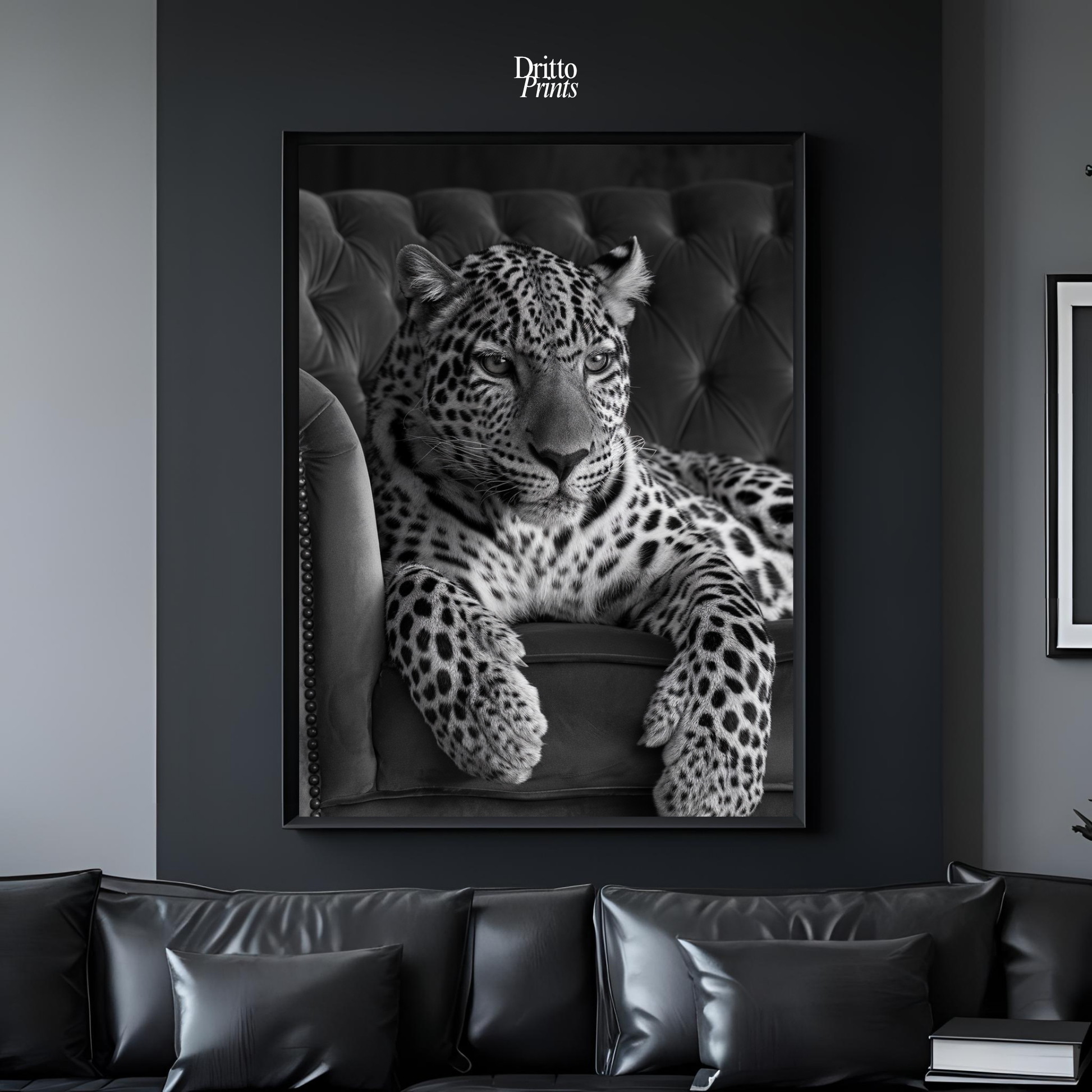 (FD8) The Silent Leopard - Framed matte paper poster