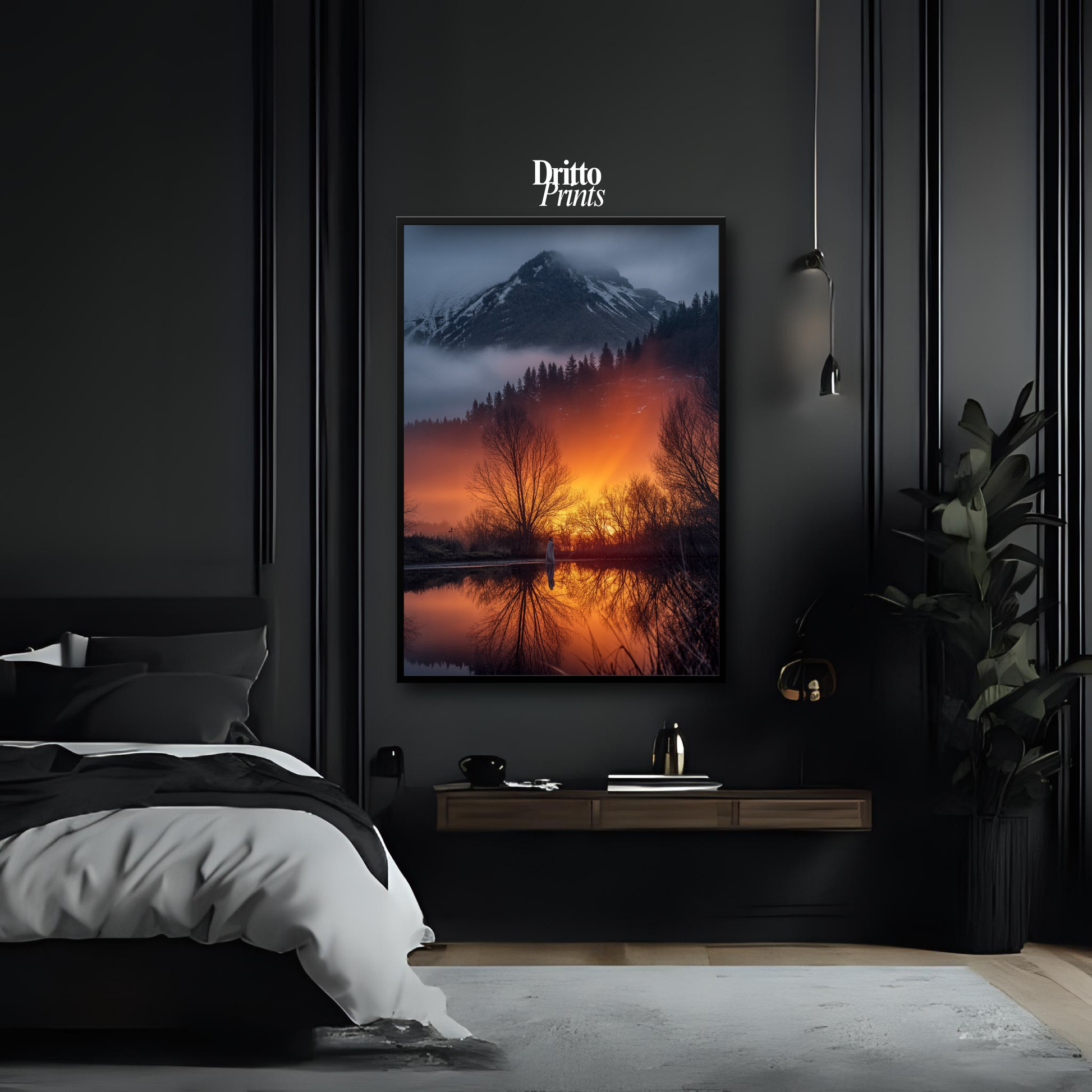 (FD29) When the Lake Remembered - Framed matte paper poster