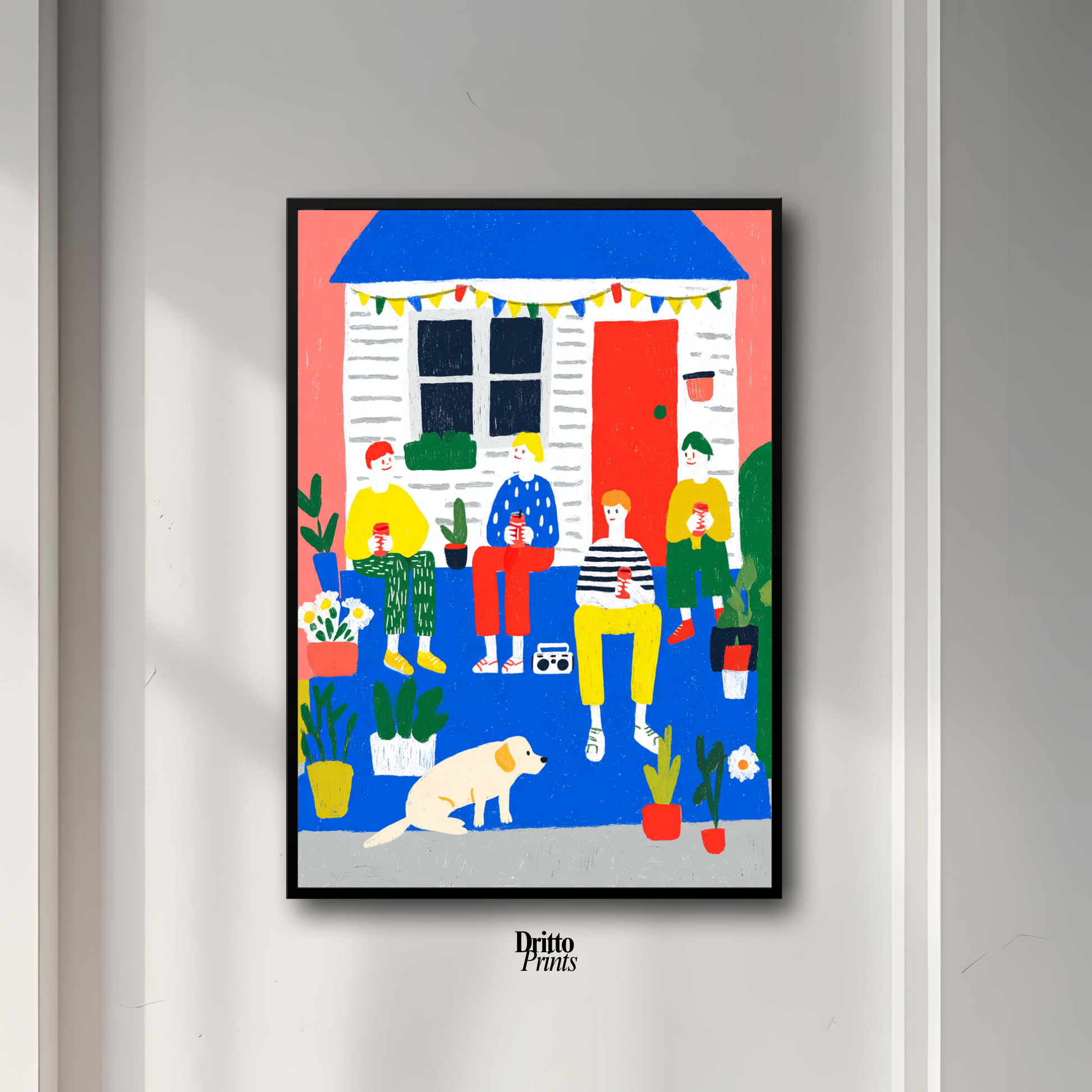 (FD47) Summer Evenings 1984 - Framed matte paper poster