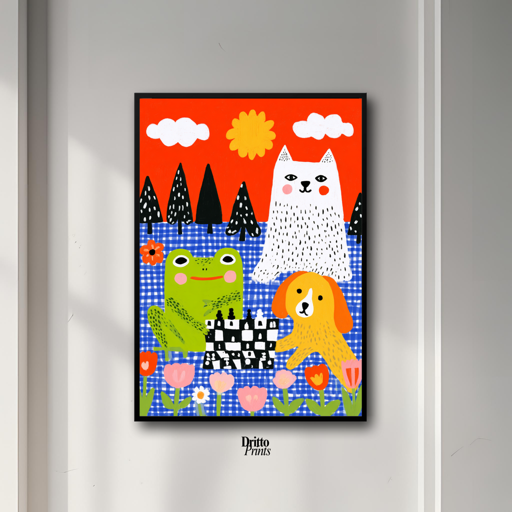 (FD49) The Game Night Trio – Framed matte paper poster
