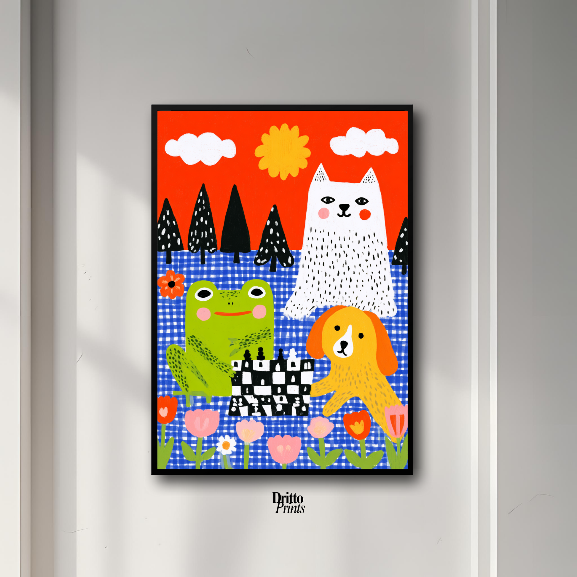 (FD49) The Game Night Trio – Framed matte paper poster