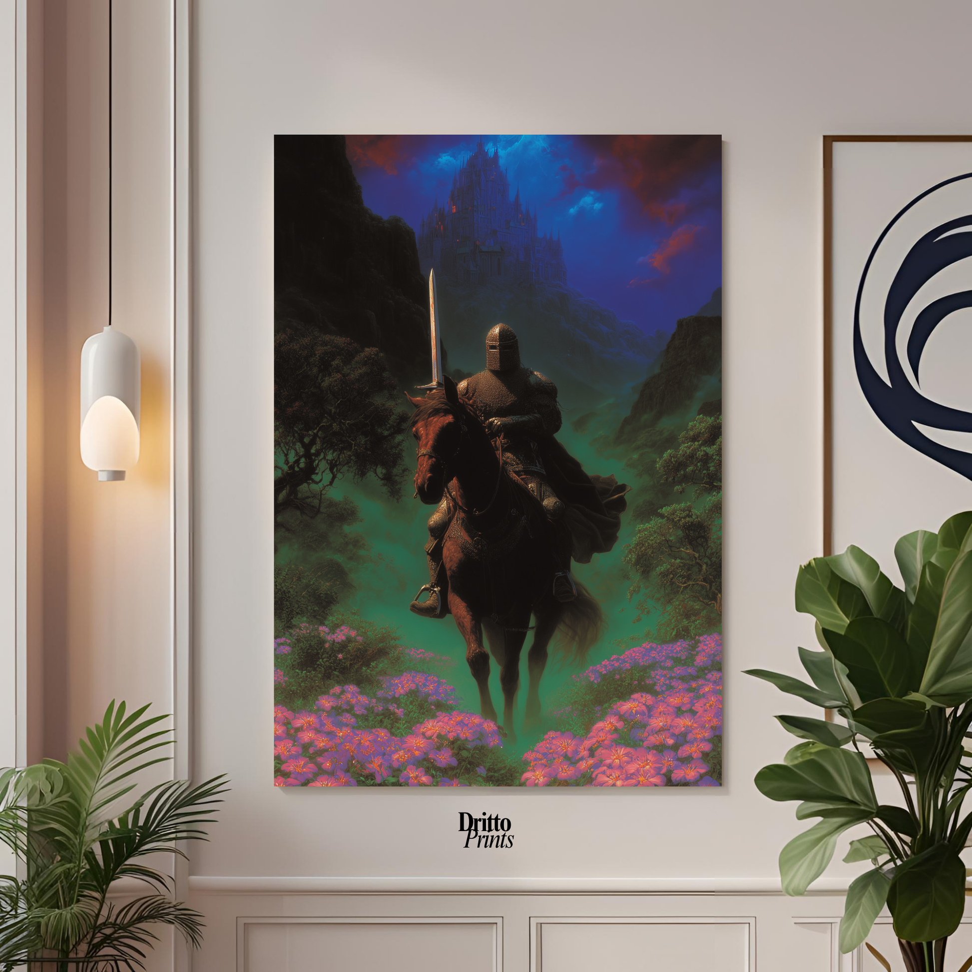 (PD24) Moonlit Bloom: The Knight Among Violets - Poster