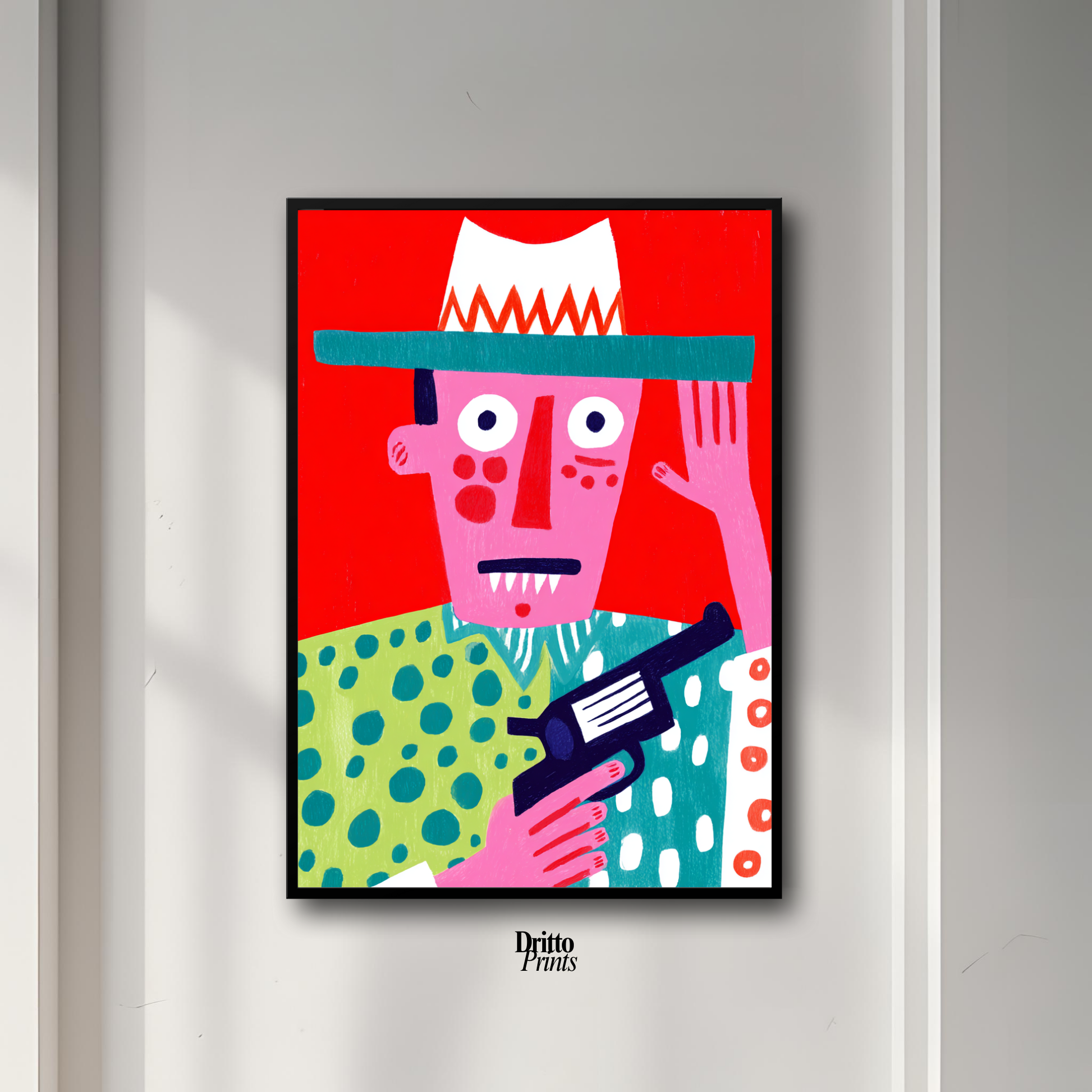 (FD43) Zombie Sheriff - Framed matte paper poster