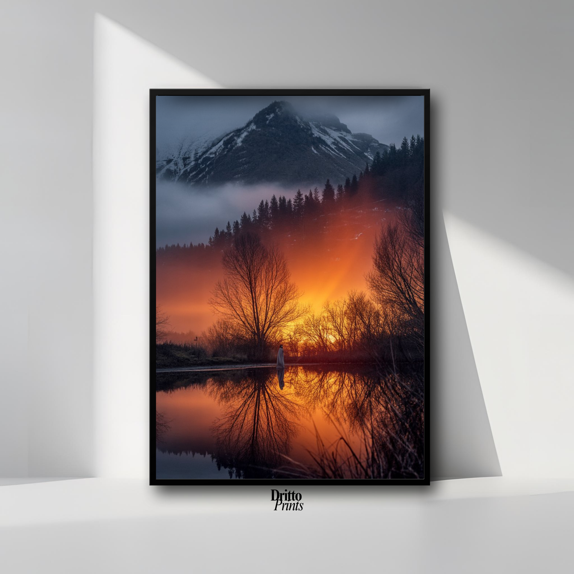 (FD29) When the Lake Remembered - Framed matte paper poster