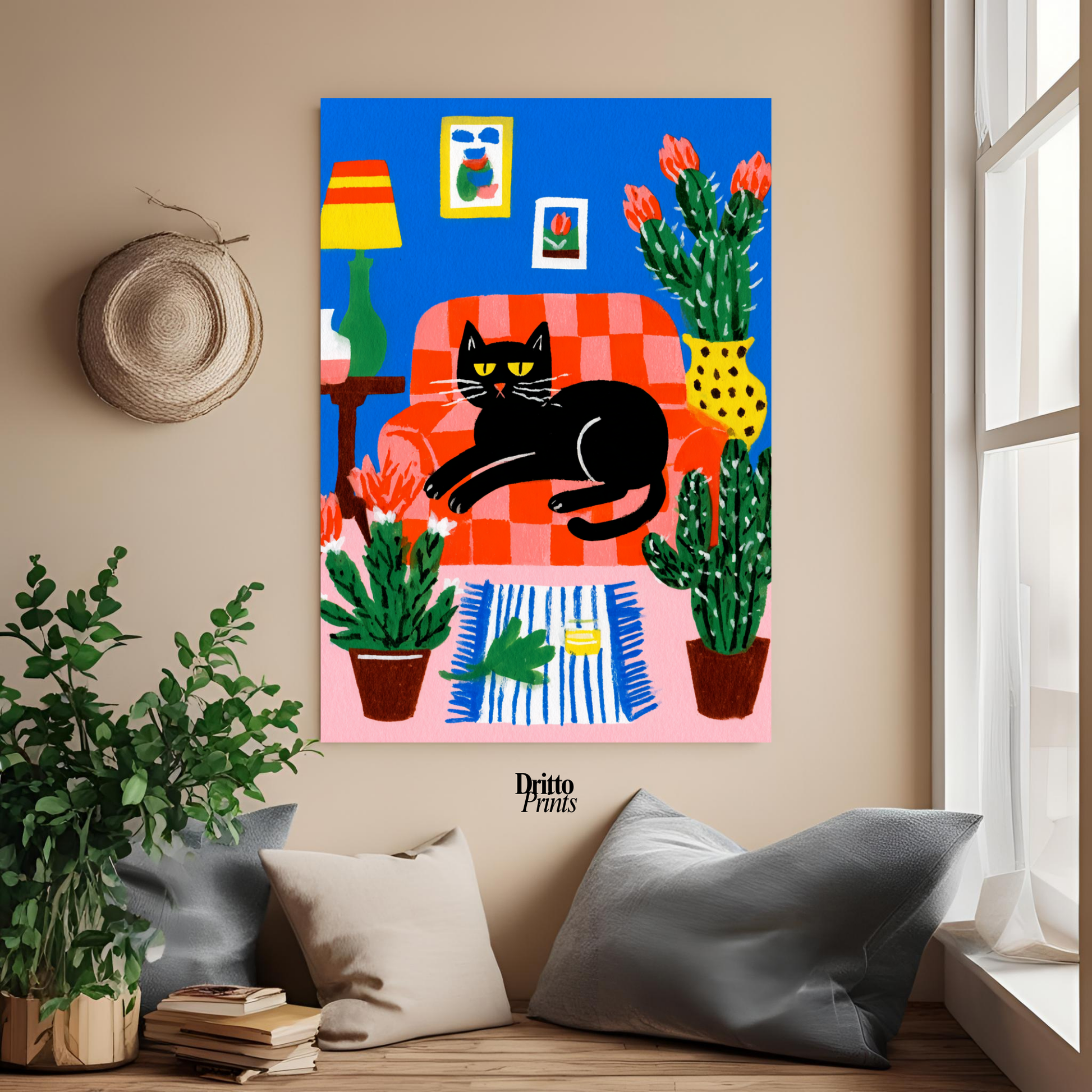 (PD32) Afternoon with the Cat - Poster