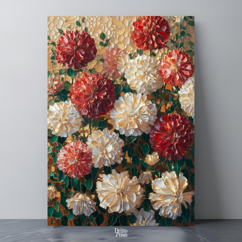 (CF2) Floral Symphony - Framed canvas