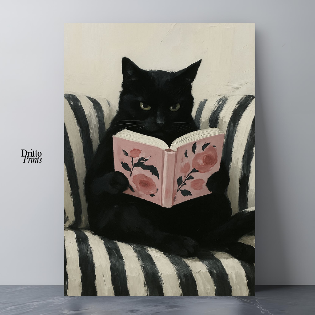 (PD4) The Cat Who Read in Stripes - Poster