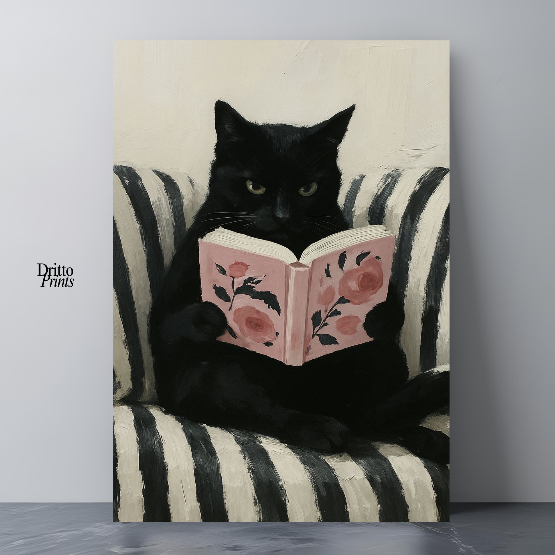 (PD4) The Cat Who Read in Stripes - Poster
