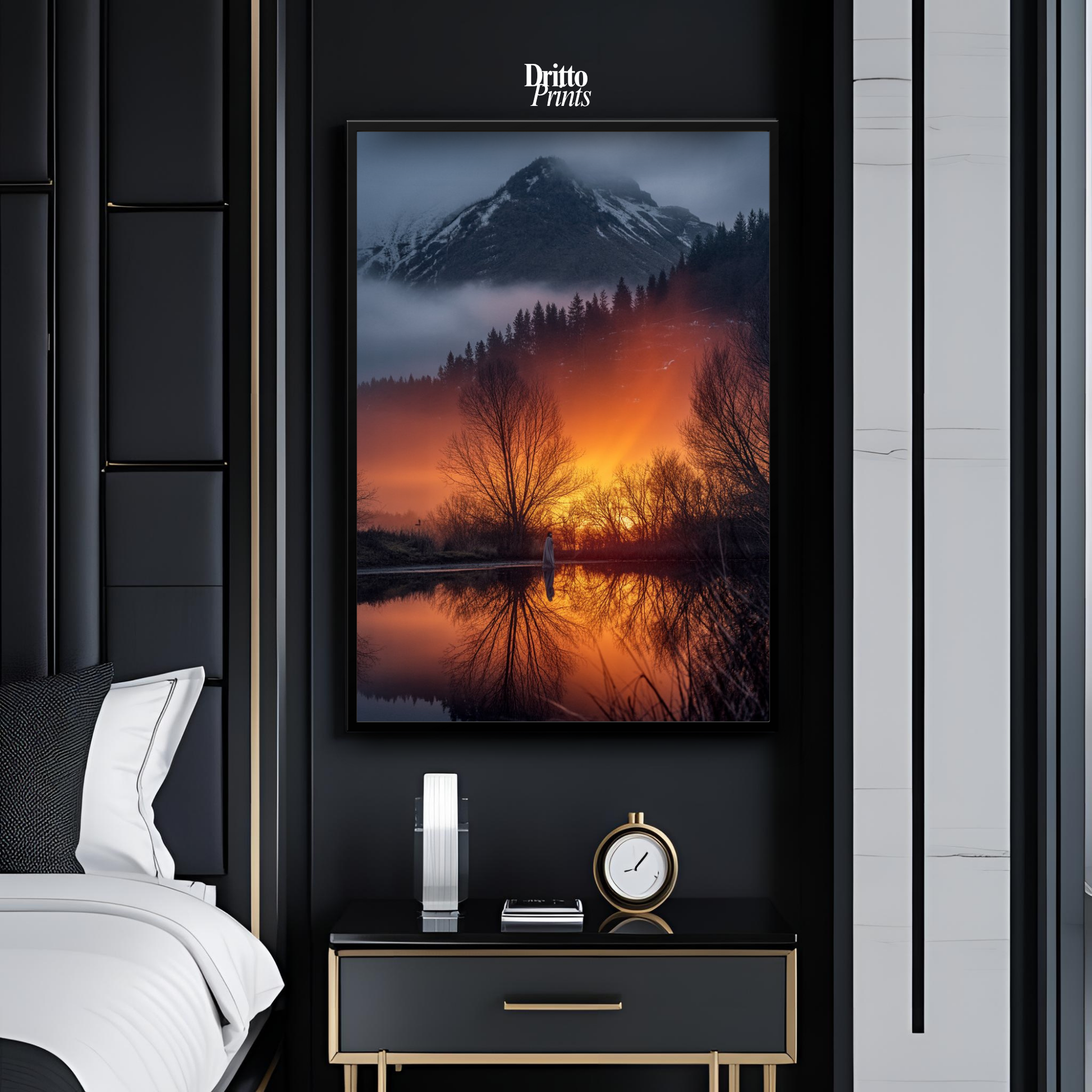 (FD29) When the Lake Remembered - Framed matte paper poster