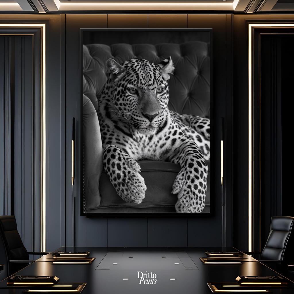 (FD8) The Silent Leopard - Framed matte paper poster