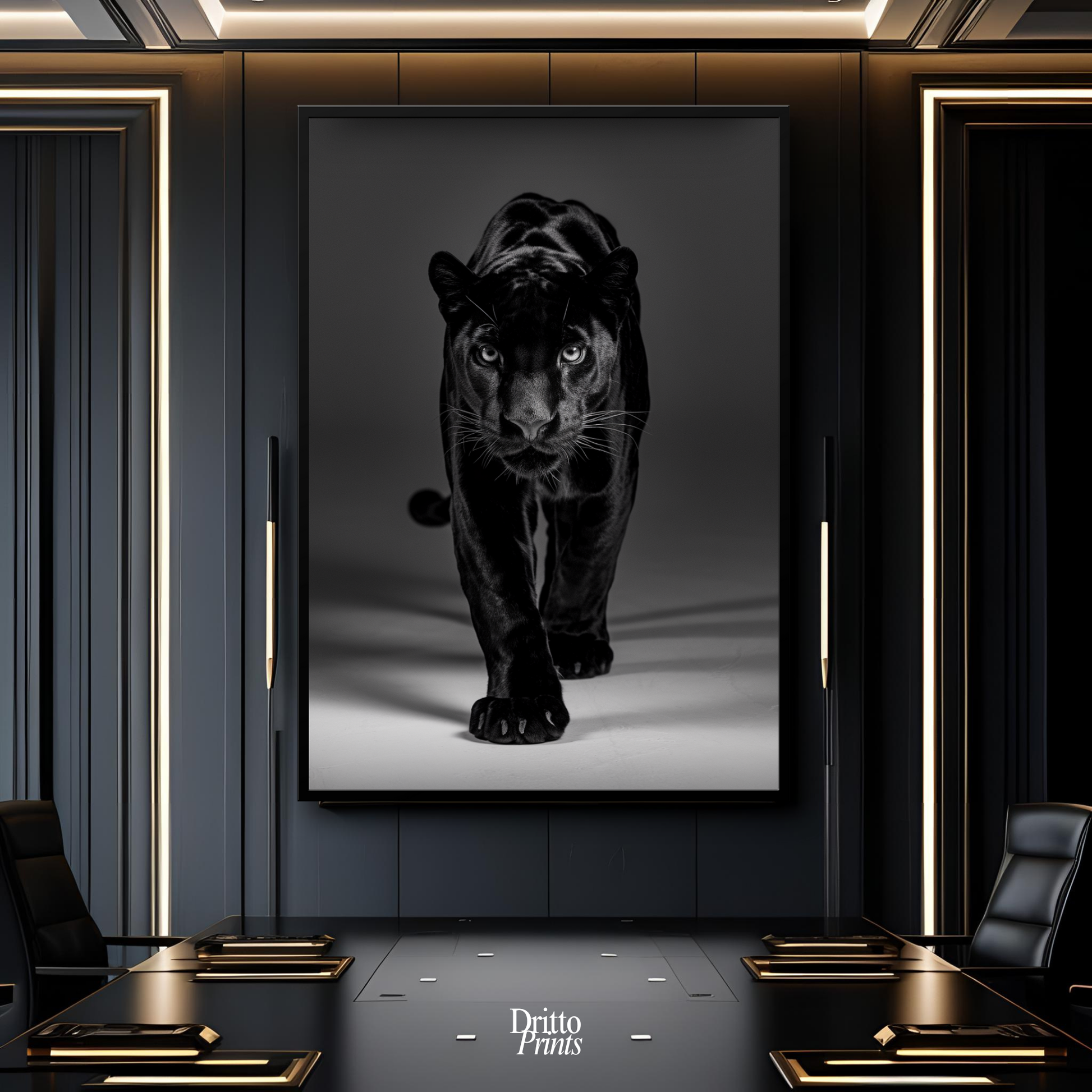 (FD7) Eyes of the Hunt - Framed matte paper poster