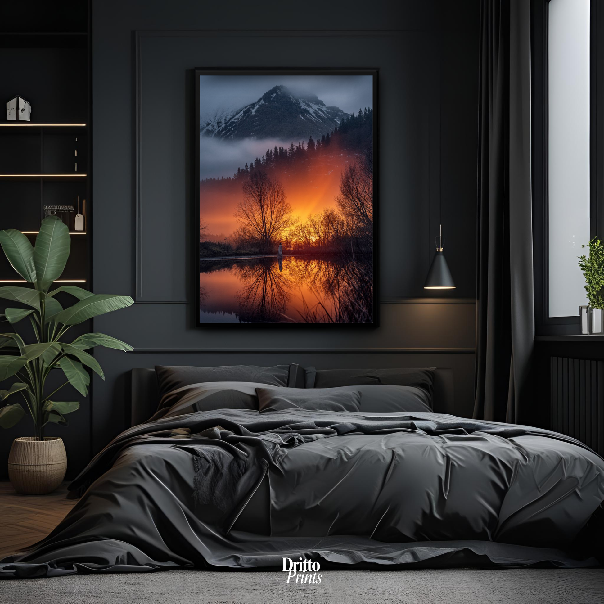 (FD29) When the Lake Remembered - Framed matte paper poster