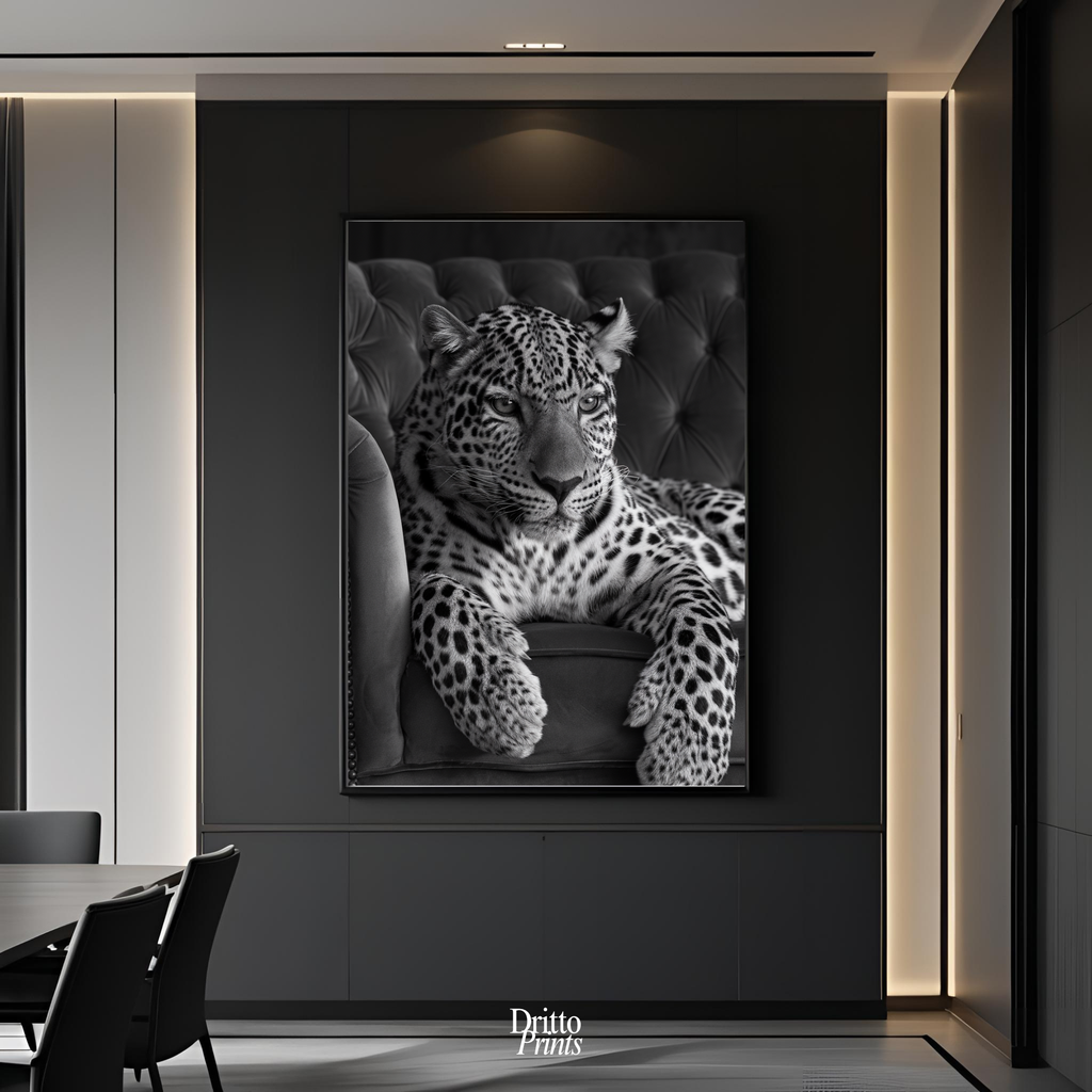 (FD8) The Silent Leopard - Framed matte paper poster