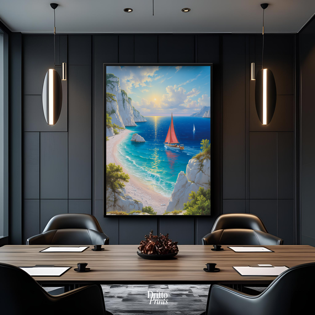 (FD10) Mediterranean Light - Framed matte paper poster