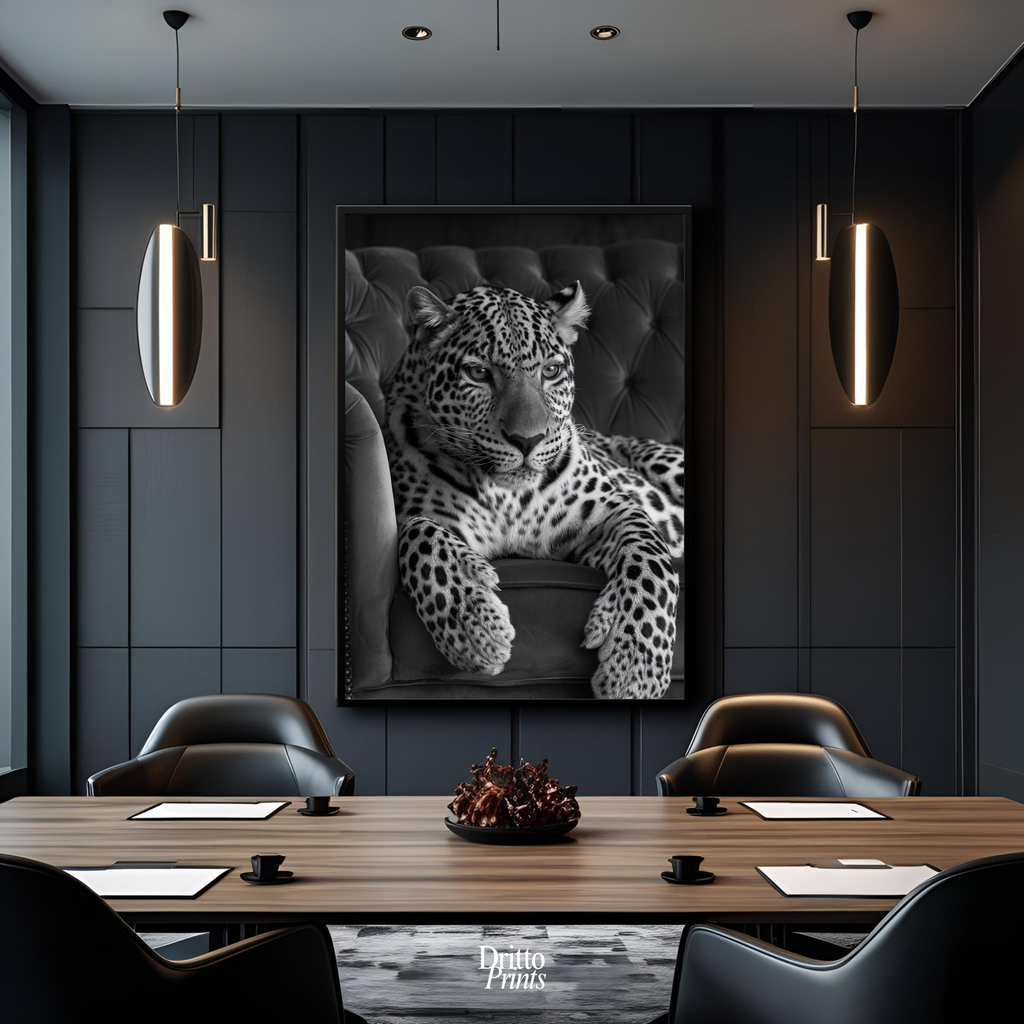 (FD8) The Silent Leopard - Framed matte paper poster