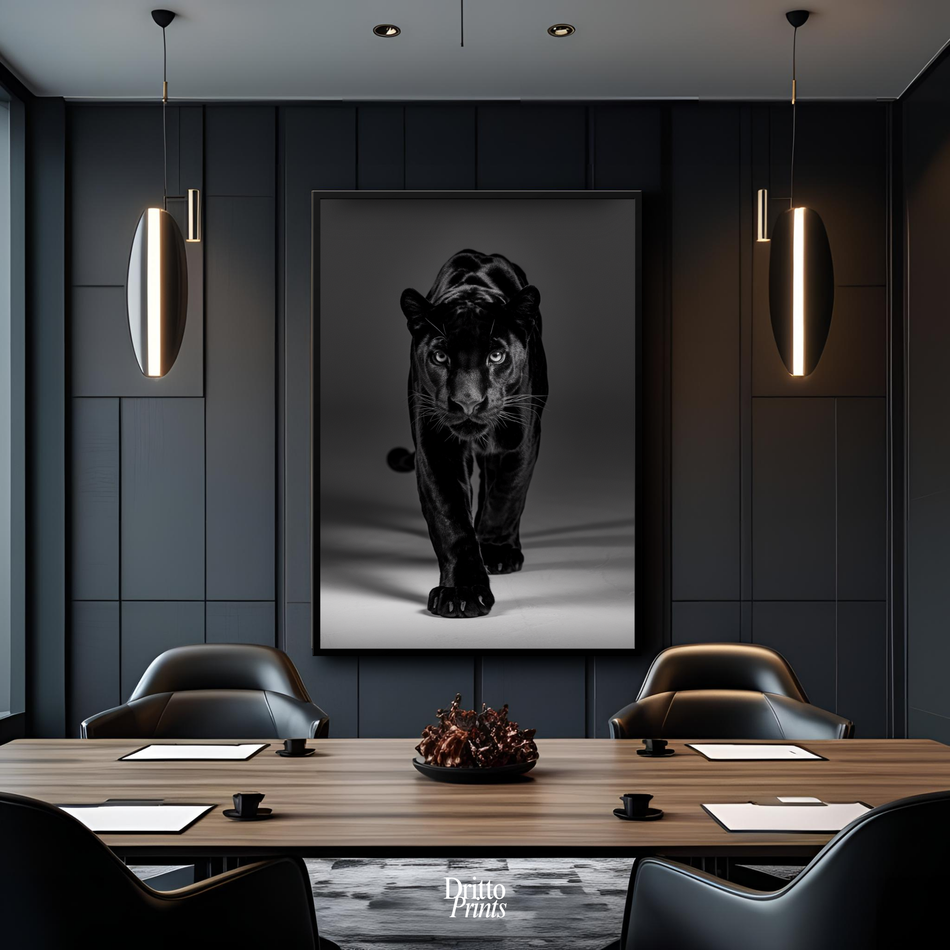 (FD7) Eyes of the Hunt - Framed matte paper poster