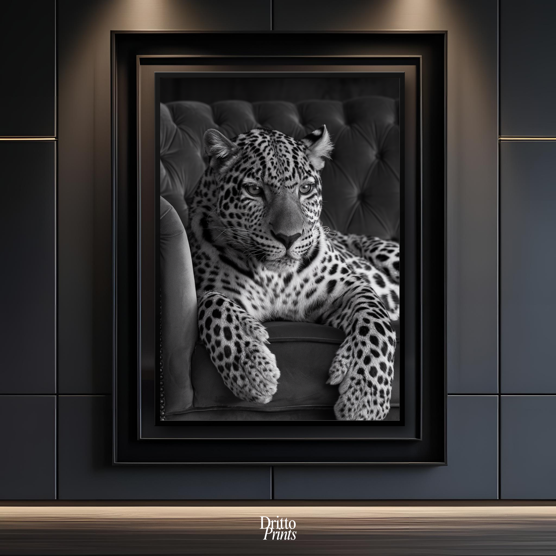 (FD8) The Silent Leopard - Framed matte paper poster