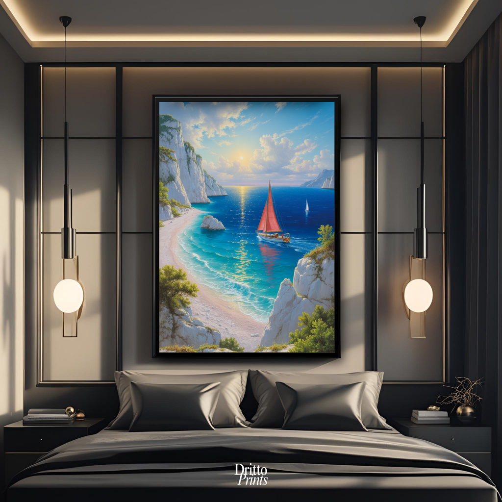(FD10) Mediterranean Light - Framed matte paper poster