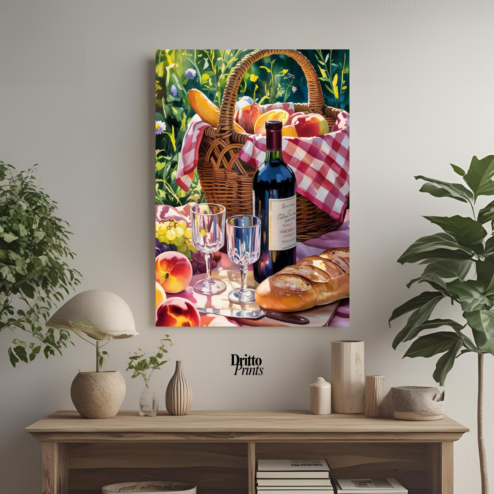(CD7) Summer Picnic Bliss - Canvas