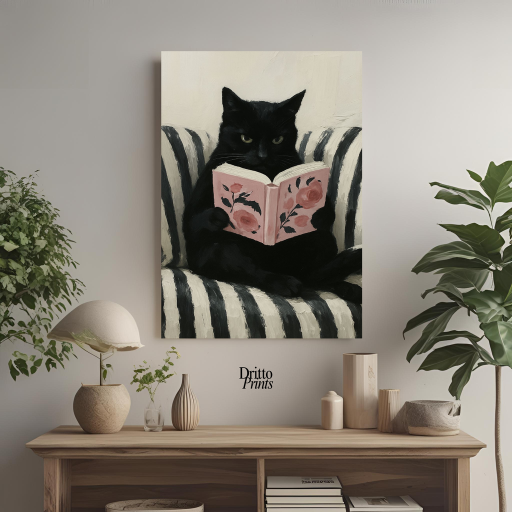 (PD4) The Cat Who Read in Stripes - Poster