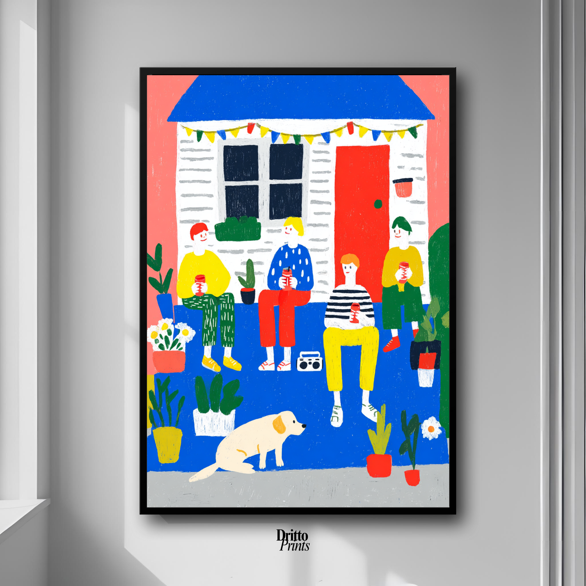(FD47) Summer Evenings 1984 - Framed matte paper poster