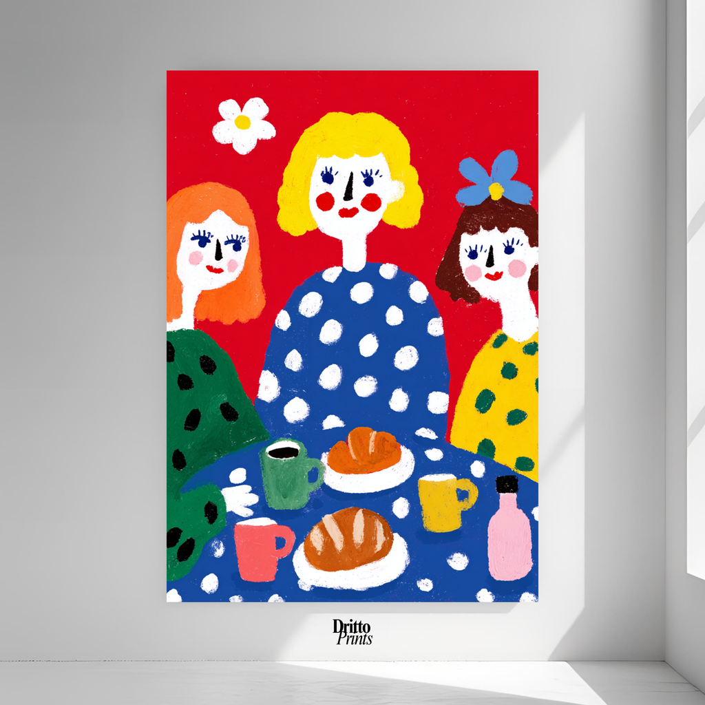 (PD45) Morning Notes – Vintage Iranian Breakfast Poster