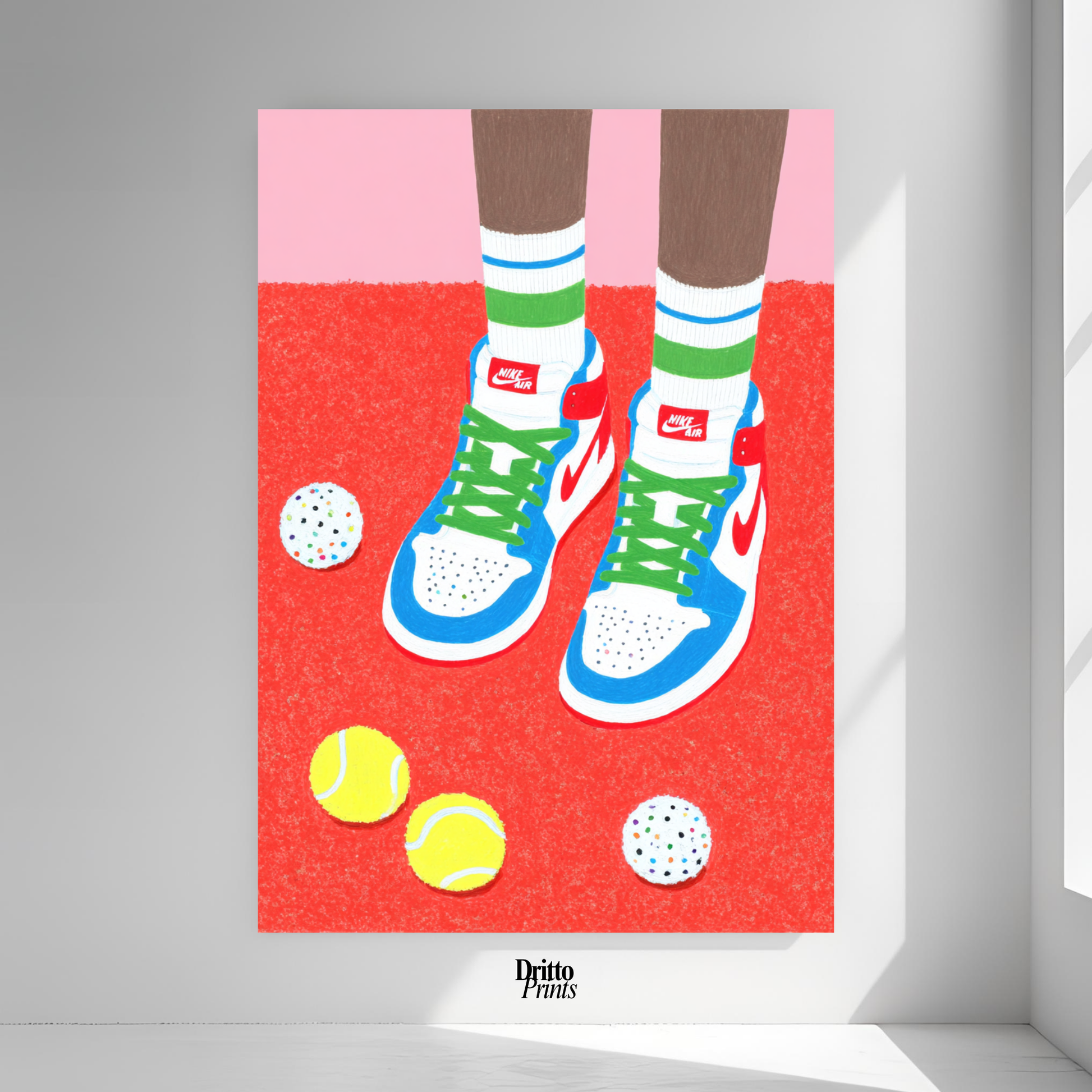 (PD31) Mocha Court Balls Poster