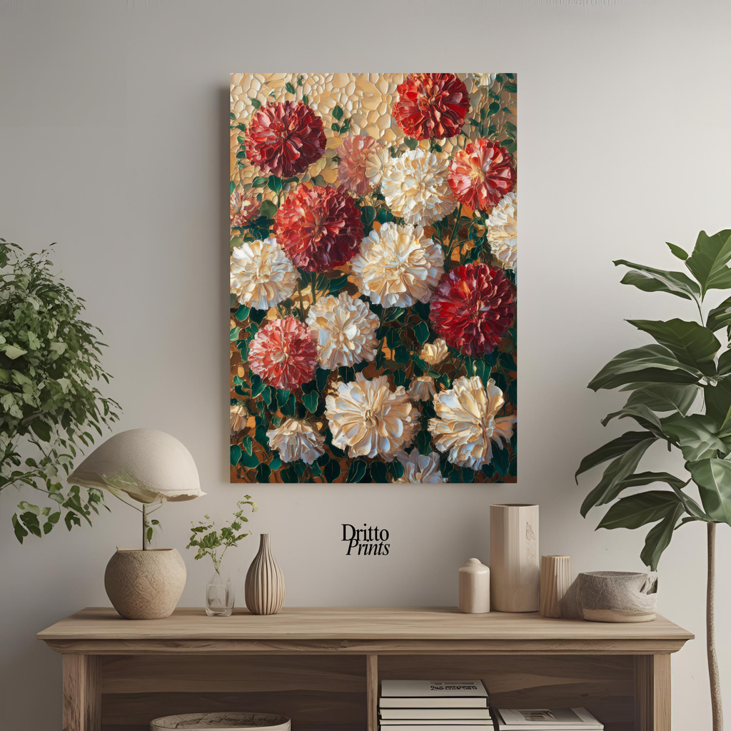 (CF2) Floral Symphony - Framed canvas