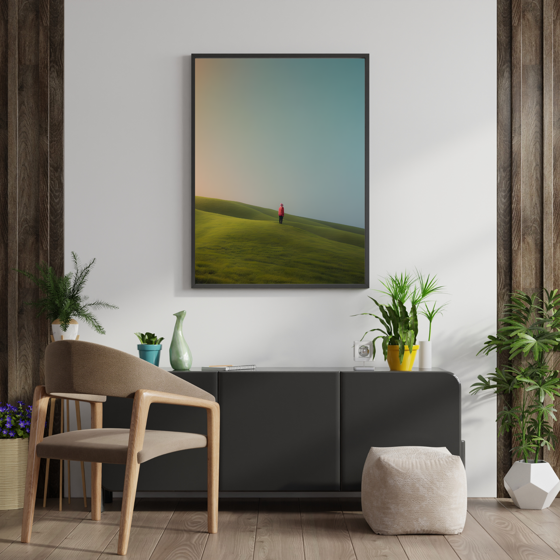(FD2) - Alone with the Sky - Framed matte paper poster