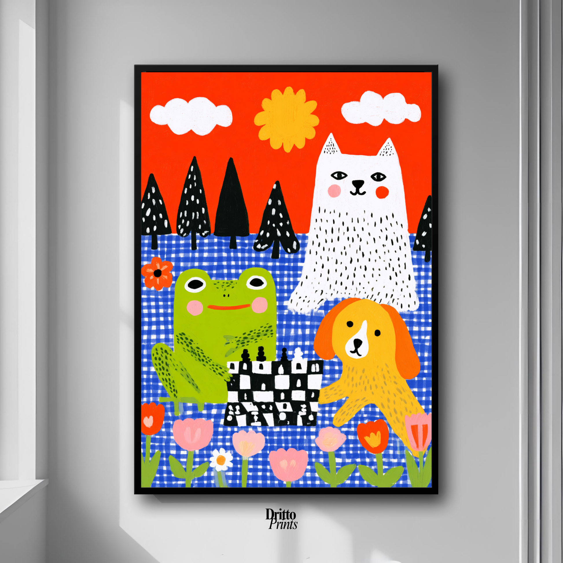 (FD49) The Game Night Trio – Framed matte paper poster