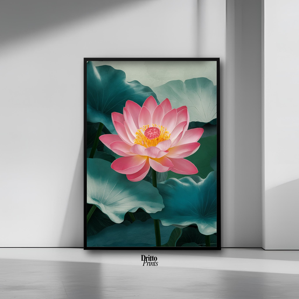(FD30) Whispers of the Lotus - Framed matte paper poster