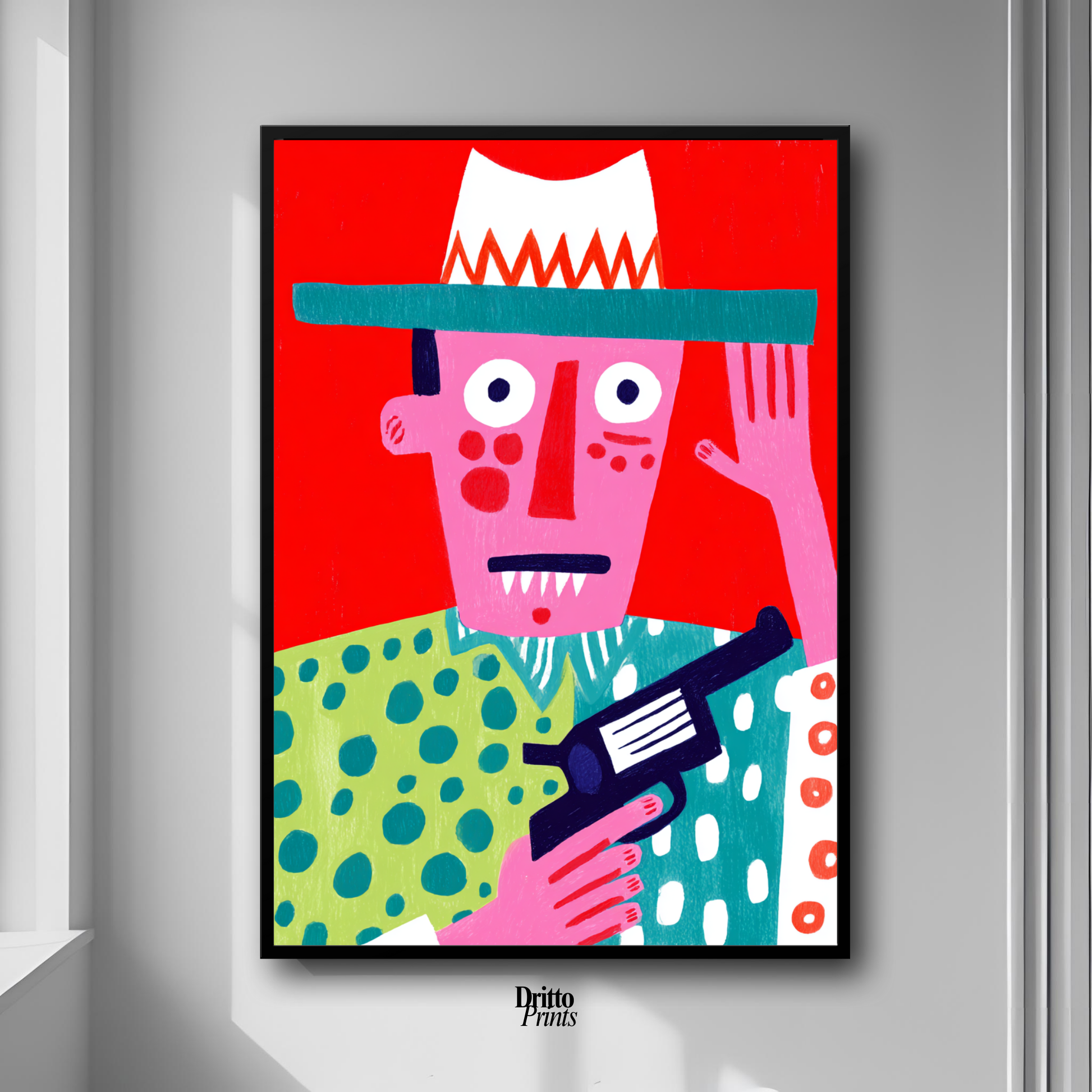 (FD43) Zombie Sheriff - Framed matte paper poster