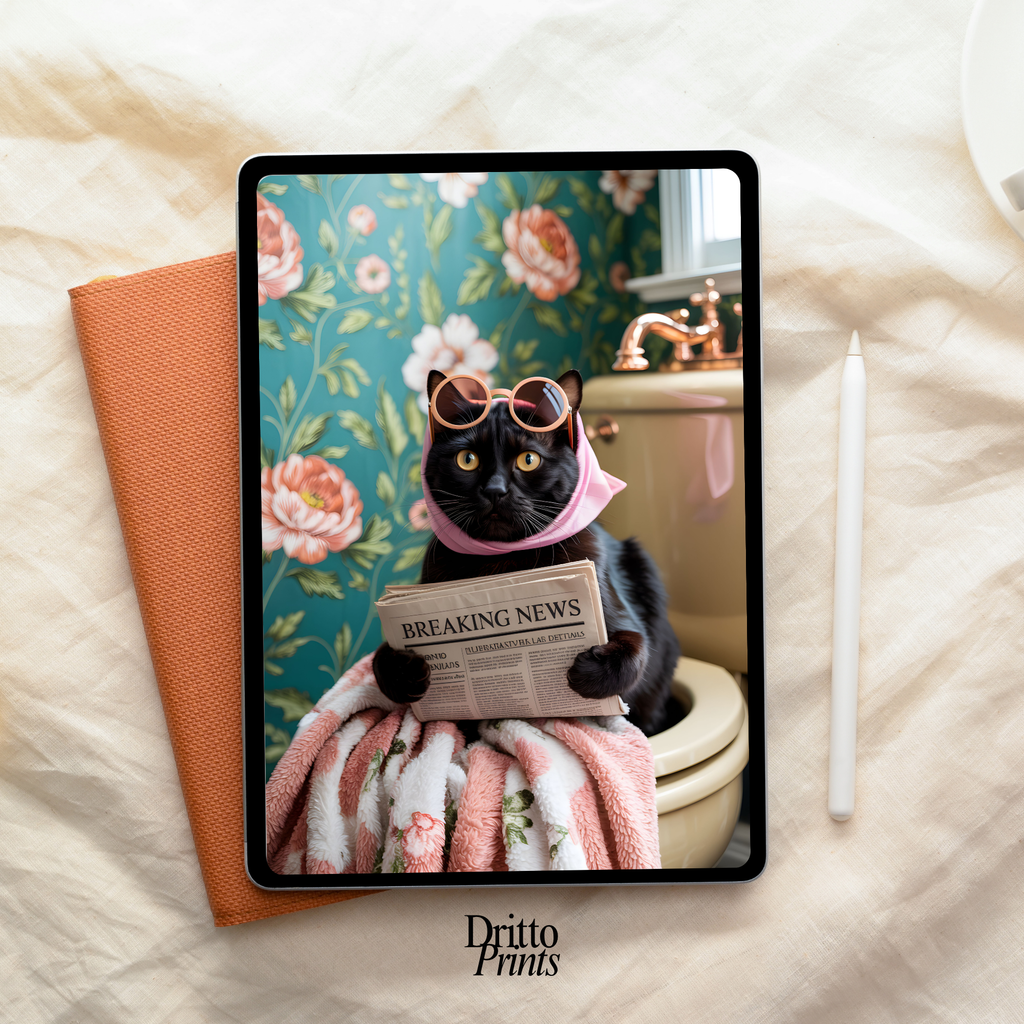 (FD1) - Meowgazine Moment – Framed Matte Paper Poster
