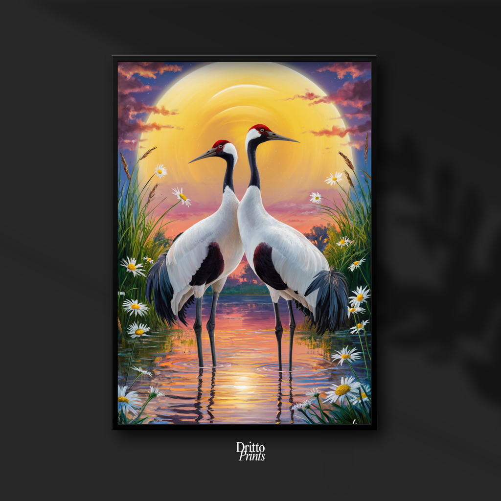 (FD18) Golden Companionship - Framed matte paper poster