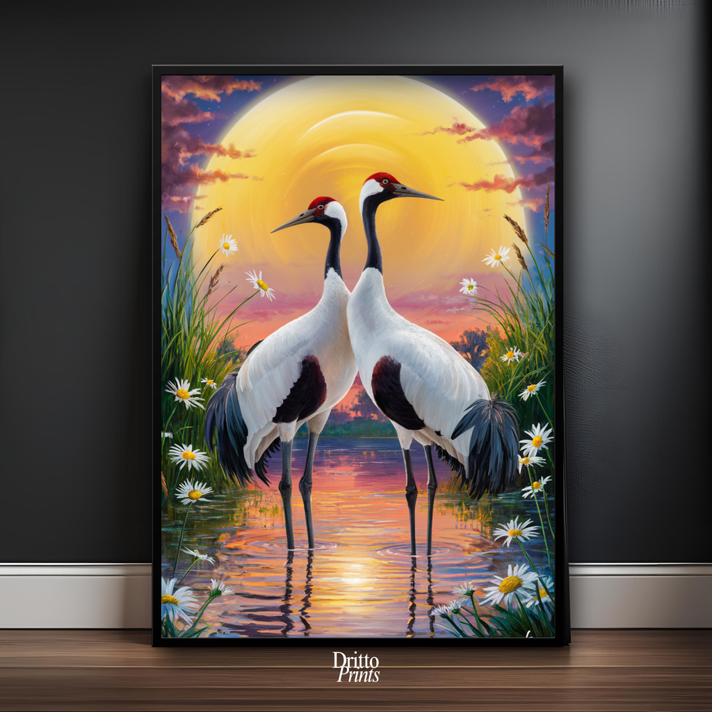 (FD18) Golden Companionship - Framed matte paper poster