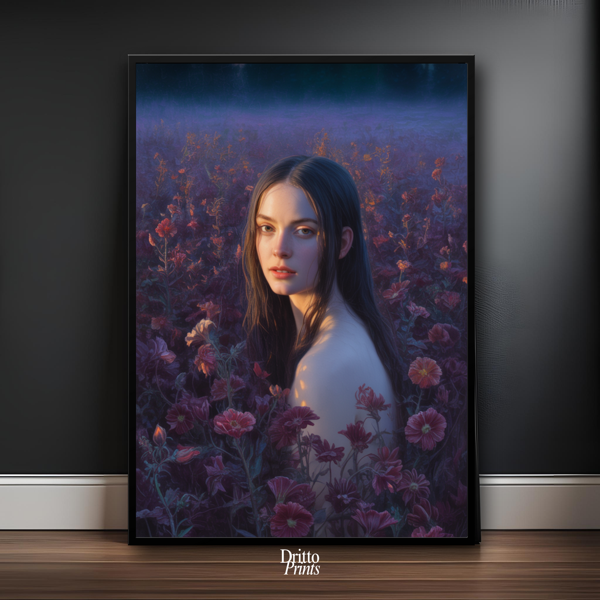 (FD21) Eclipsed in Bloom - Framed matte paper poster