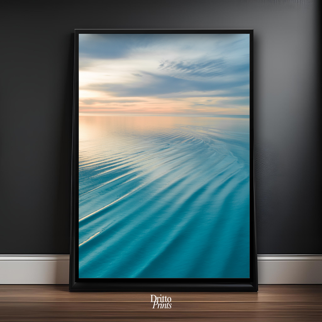 (FD16) Ocean in Pastel - Framed matte paper poster